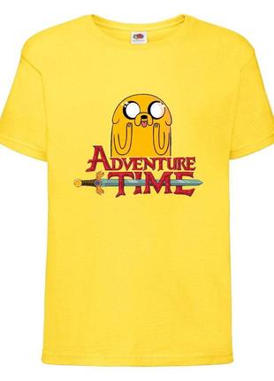 Футболка детская время приключений 009 (adventure time) желтая 104-116-128-140-152-164