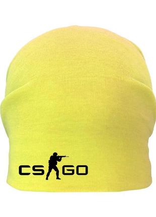 Шапка детская контр страйк 002 (csg-002) желтая, размер 50-52, 54-56 см