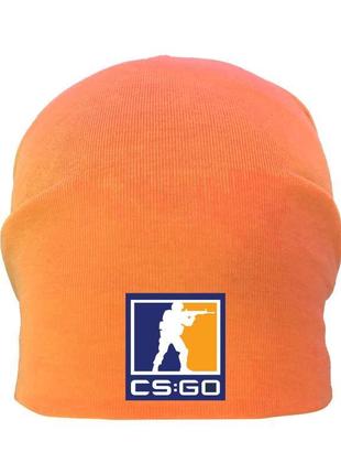 Шапка детская контр страйк 001 (csg-001) оранжевая, размер 50-52, 54-56 см1 фото