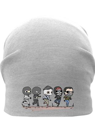 Шапка детская контр страйк 004 (csg-004) серая, размер 50-52, 54-56 см