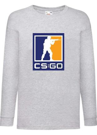 Лонгслив реглан контр страйк 0013 (csg-0013) размер 104-116-128-140-152-164 серый