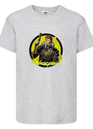 Футболка кибер панк 006 (cyber punk) детская (crk-006), цвет серый, размер 116-128-140-152-164