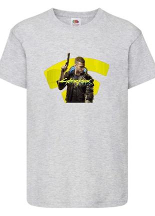 Футболка кибер панк 0012 (cyber punk) детская (crk-0012), цвет серый, размер 116-128-140-152-164