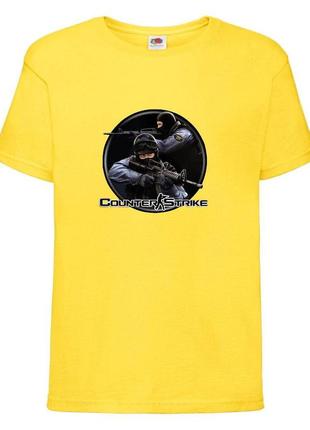 Футболка детская контр страйк 0012 (csg-0012) желтая, размер 104-116-128-140-152-164