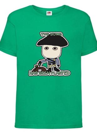 Футболка детская контр страйк 0010 (csg-0010) зеленая, размер 104-116-128-140-152-164