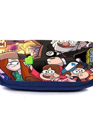 Школьный пенал гравити фолз 005 (gravity falls) органайзер универсальный (gfs-005-blu) синий