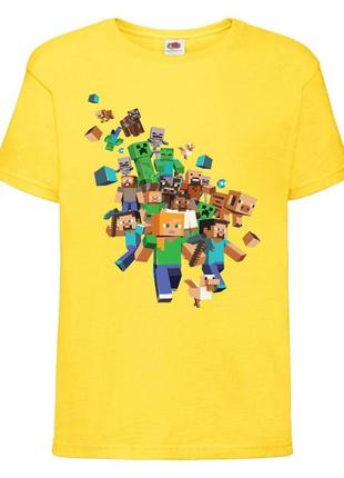 Футболка детская майнкрафт minecraft (mc-02) желтая