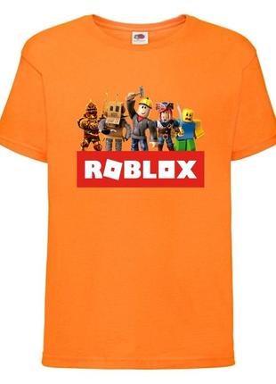Футболка детская роблокс roblox (rb-02) оранжевая