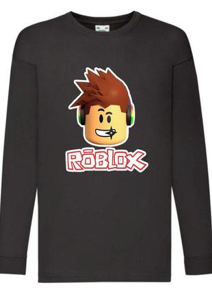 Лонгслив реглан роблокс (roblox 005) размер 116-128-140-152-164 черный