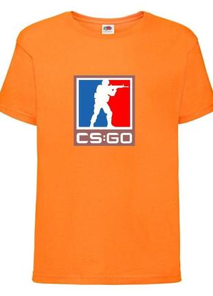 Футболка детская контр страйк 005 (csg-005) оранжевая, размер 104-116-128-140-152-164