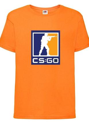 Футболка детская контр страйк 0013 (csg-0013) оранжевая, размер 104-116-128-140-152-164
