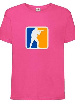 Футболка детская контр страйк 002 (csg-002) малиновая, размер 104-116-128-140-152-164