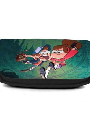 Школьный пенал гравити фолз 009 (gravity falls) органайзер универсальный (gfs-009-blc) черный