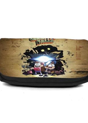 Школьный пенал гравити фолз 0010 (gravity falls) органайзер универсальный (gfs-0010-blc) черный