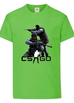 Футболка детская контр страйк 0018 (csg-0018) салатовая, размер 104-116-128-140-152-164