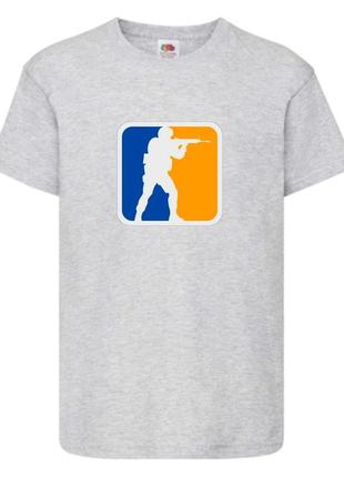 Футболка детская контр страйк 002 (csg-002) серая, размер 104-116-128-140-152-164