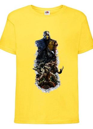 Футболка детская мортал комбат 004 (mtc 004) желтая 104-116-128-140-152-164