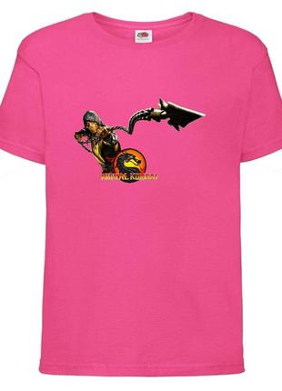 Футболка детская мортал комбат 001 (mtc 001) малиновая 104-116-128-140-152-164