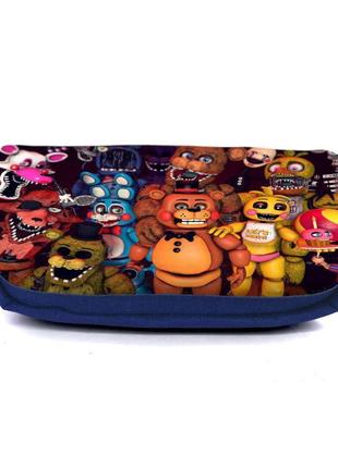 Школьный пенал аниматроники 0003 (пять ночей фрэдди) органайзер универсальный (fnaf-0003-blu) синий