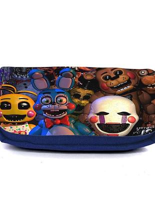 Школьный пенал аниматроники 0004 (пять ночей фрэдди) органайзер универсальный (fnaf-0004-blu) синий
