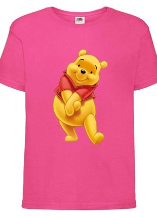 Футболка детская винни пух 016 (wnp 016 crm) малиновая, размер 98-104-116-128-140-152-164 см