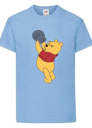 Футболка детская винни пух 003 (wnp 003 lbl) голубая, размер 98-104-116-128-140-152-164 см