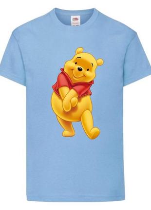 Футболка детская винни пух 016 (wnp 016 lbl) голубая, размер 98-104-116-128-140-152-164 см