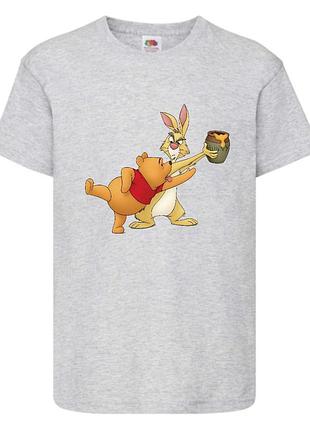 Футболка детская винни пух 006 (wnp 006 gry) серая, размер 98-104-116-128-140-152-164 см