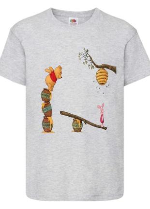 Футболка детская винни пух 007 (wnp 007 gry) серая, размер 98-104-116-128-140-152-164 см