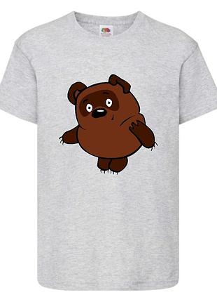 Футболка детская винни пух 010 (wnp 010 gry) серая, размер 98-104-116-128-140-152-164 см