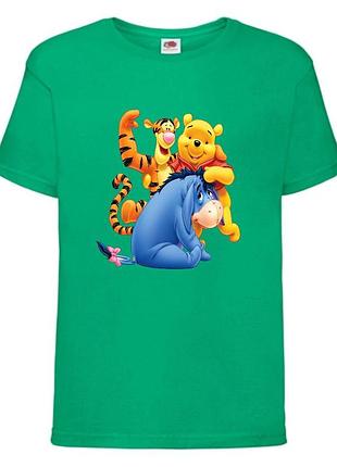 Футболка детская винни пух 022 (wnp 022 grn) зеленая, размер 98-104-116-128-140-152-164 см