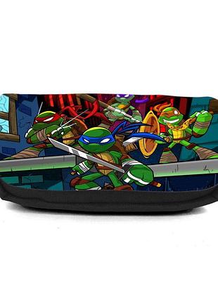 Школьный пенал черепашки ниндзя 0015 (ninja turtles) органайзер универсальный (tmnt-0015-blc) черный