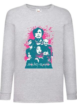Лонгслив реглан игра в кальмара 0019 (squid game) серый (sqd gry-0019)