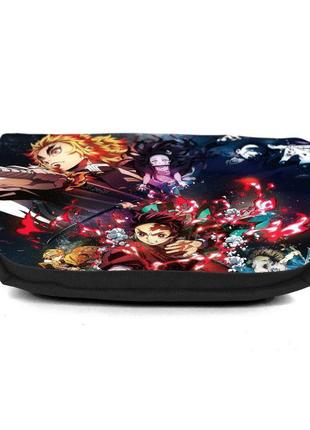 Школьный пенал поражающий демонов 009 органайзер универсальный (dkl-009-blc) черный