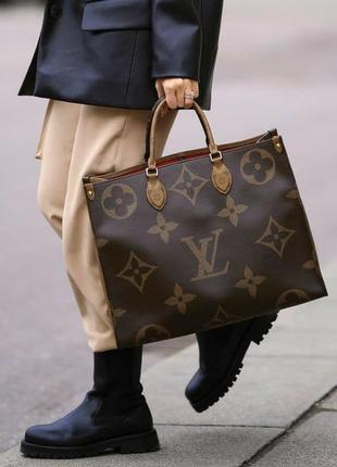 Нова шикарна сумка-шопер, двостороння портфель у стилі louis vuitton