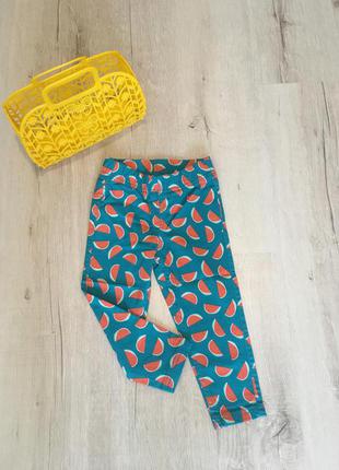 Стильные коттоновые штаны в арбузики