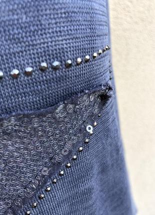 Кофта выворка под джинс,лонгслив со звездой,пайетки,заклёпки,большой размер4 фото