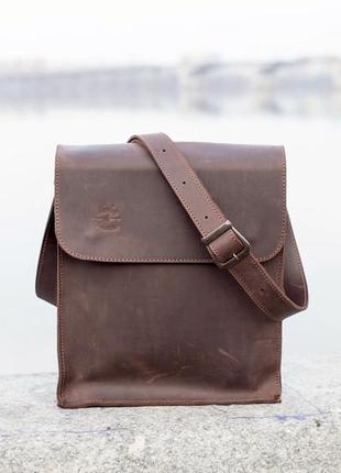 Мужская сумка мессенджер из винтажной кожи