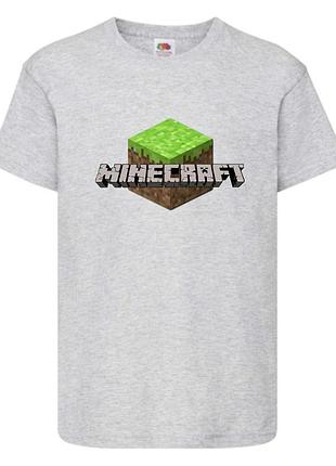 Футболка детская майнкрафт minecraft (mc-05) серая