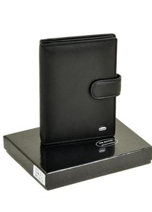 Кошелек dr. bond m5 мужской кожаный черный