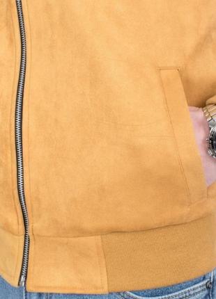 Стильная желтая мужская горчица осенняя весенняя демисезон куртка ветровка модная3 фото