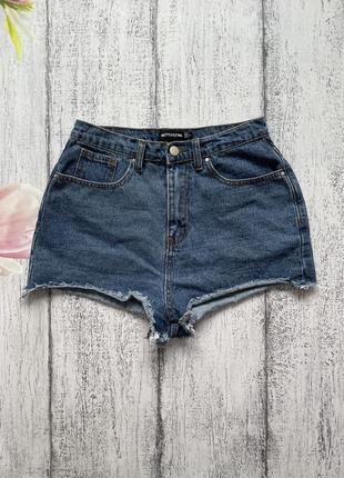 Крутые джинсовые шорты высокая посадка prettylittlething размер s