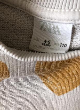Світшот zara 4-5 років сердечка 4