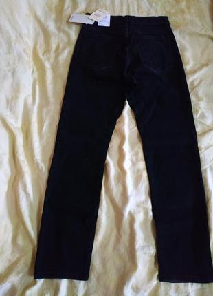 Укороченные черные джинсы с высокой посадкой7 фото