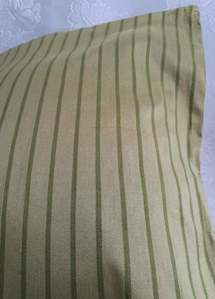 Hemtex наволочка на декоративну диванну подушку саржевый шовк в смужку хамелеон9 фото