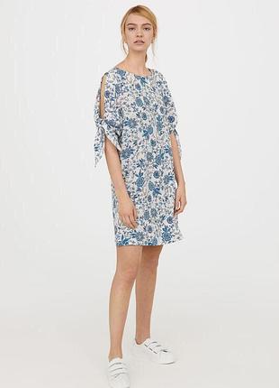 Платье в цветочный принт zara h&m4 фото