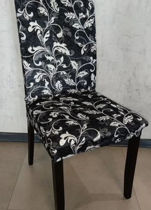 Чехлы на стулья съемные стрейчевые " лист белый"