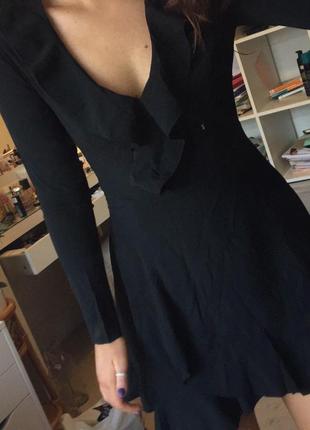 Платье черное на запах zara3 фото