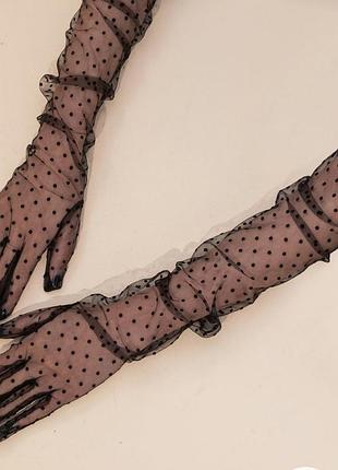 Рукавички з сітки фатин мереживні сіточки для фотосесій