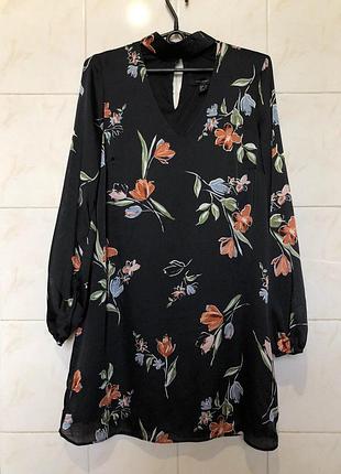 Платье в цветочный принт zara